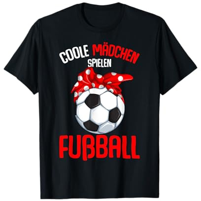 Coole Mädchen spielen Fußball Fußballerin Kinder T-Shirt