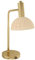 HOMCOM Tischleuchte, Tischlampe mit E14 Fassung, Nachttischlampe mit Rattan-Lampenschirm, 40 W Schreibtischlampe für Schlafzimmer, Wohnzimmer, Natur+Bronze, inkl. LED-Birne