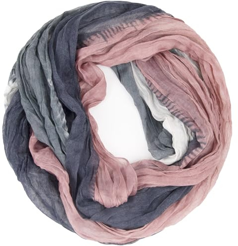 Gloop - Sciarpa da donna, leggera, a tubo, con gradiente di colore, in molti colori, Taglia unica