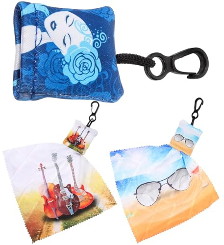 Healeved Lot de 3 chiffons de nettoyage en microfibre pour lunettes, objectif d'appareil photo, smartphone, chiffons de nettoyage portables