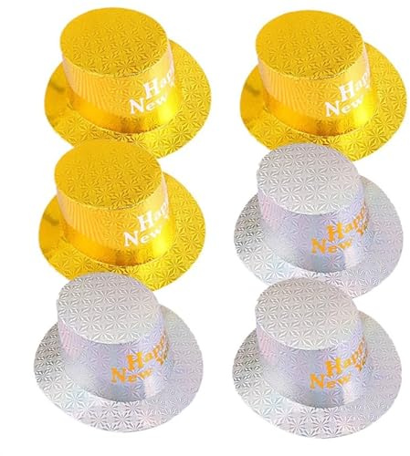 Amosfun Sombreros De Jazz De Papel Para Fiesta De añO Nuevo Gorros De Fiesta Livianos Y CóModos Accesorios Creativos Para Disfraces Y Sesiones FotográFicas 30X26.5X12.5 Cm