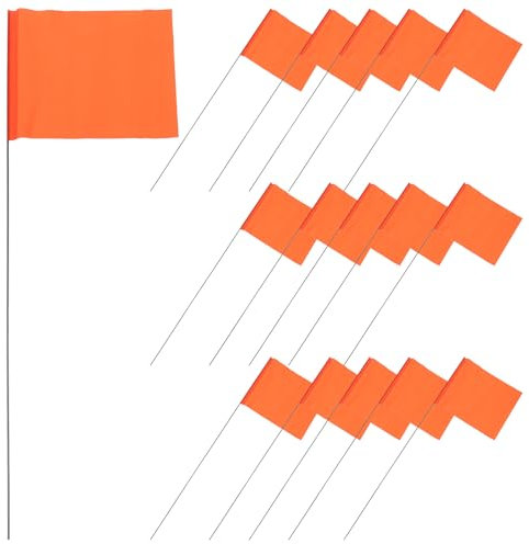 VANZACK Drapeaux orange 50 pièces pour cour, pelouse, irrigation et construction