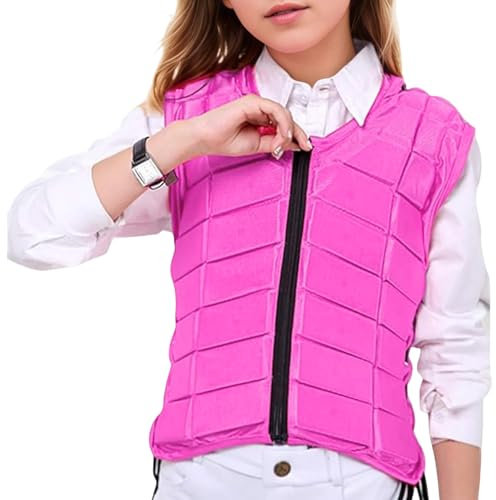 Nyutcwe Reitreitweste Schutzausrüstung atmungsaktiver Stoßdämpfung Reitspeicher Sicherheitsweste für Erwachsene Jungen und Mädchen, Reitausrüstung, S Horse Riding