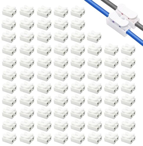 80 Pcs Wire Connectors Docking Quick Cable Connector Electrical Wire Connectors Push Fit Electricals Connectors for Motors Supplies Electrical Controls Household Appliances Led Light Strips