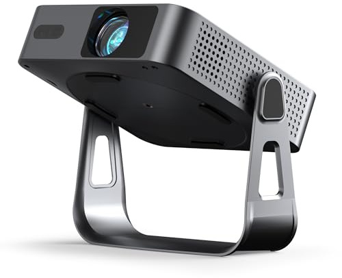 【Officially-Licensed APP & Native 1080P】Thinnest 1.81 Smart Mini Projector with WiFi and Bluetooth, Auto Focus & Keystone Portable Outdoor Projector, VOPLLS 4K Support Home Movie Projector