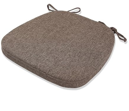 Lot de 1 Coussins de Chaise lavables avec Cordon de Serrage Coussin d'assise antidérapant Semi-Circulaire pour Chaise de Jardin, Chaise de Salle à Manger ou Chaise de Bureau(#1,45x42cm/18x17in)