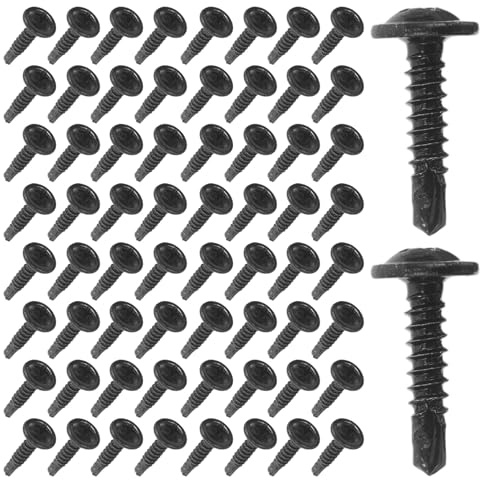 CONGARTENO 460 piezas Tornillos Autorroscantes Cabeza Plana Autoperforantes de Acero Negro Endurecido para Muebles Cocina Armarios Montaje Rápido y Alta Resistencia
