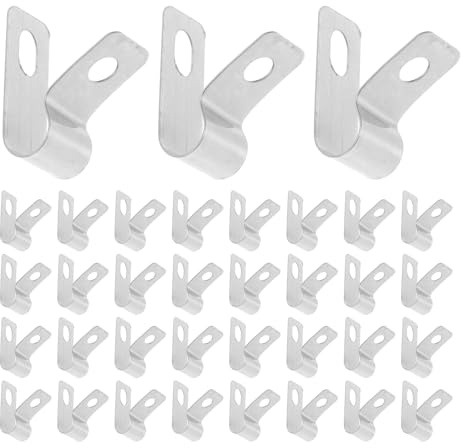 jojofuny 100 Pièces Colliers de Serrage pour Câbles Serre-câbles Forme R Colliers de Fixation pour Tubes Clips Métalliques pour Câbles pour Fils Lot de Serre-câbles