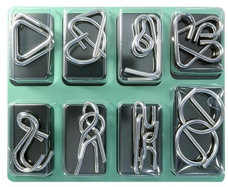 de Metal para Niños Juguete de Desenredo de Anillos de Alambre