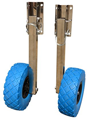 BRIS Stainless Steel Boat Transom Launching Wheel Dolly for Inflatable Boat