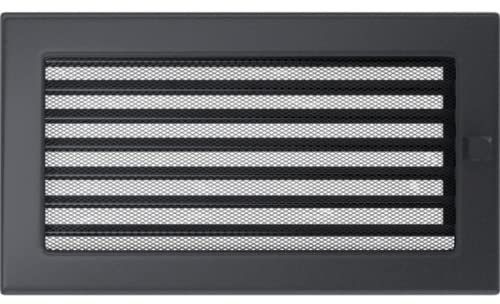 Kratki Kamin Luftgitter Anthrazit Graphit Ofen Lüftungsgitter Warmluftgitter Kaltluftgitter Gitter 170x300mm mit Lamellen