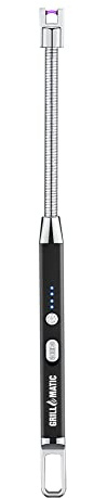 GRILLMATIC Windproof, Rechargeable, Flexible Neck, Lithium Ion, Electronic, Butane Free, Flameless, USB Grill Lighter