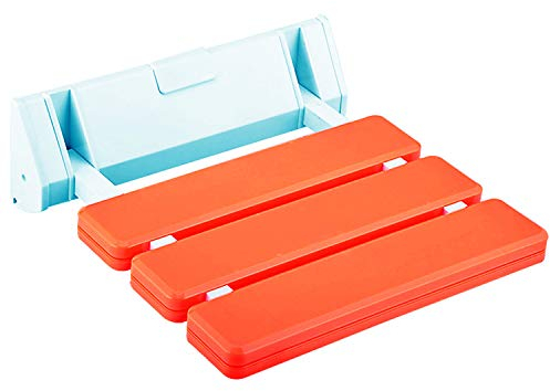 Makidar Duschklappsitz Klappsitz Duschsitz Duschstuhl (Orange)
