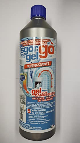 Sgorgò Gel | Disgorgante Disotturante Professionale per Scarichi Domestici | Made in Italy | 1 Litro