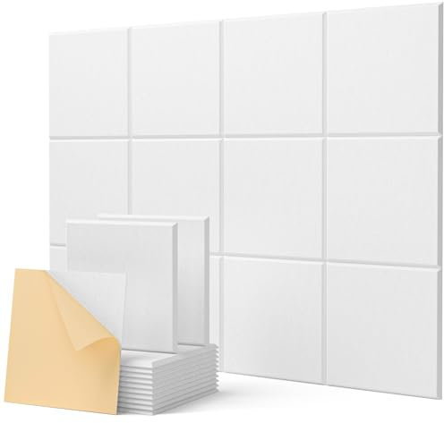 Soundsbay Large Cork Board, 120x90cm Felt Wall Tiles Self-Adhesive, 12 Pack Bulletin Board, Pin Board for Walls Office Home Classroom Decor