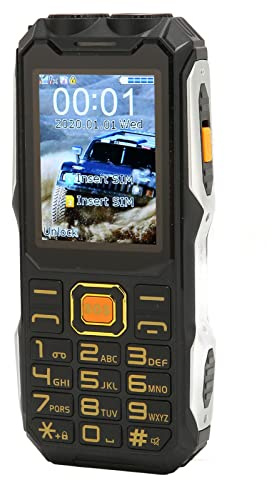 Septpenta Telefono Sbloccato 2G, Schermo HD da 2,4 Pollici Dual Sim Pulsante Grande Funzione di Cambio Voce da 0,3 MP Telefono Cellulare Multifunzionale, Funzione SOS da 16800 mAh(Nero)
