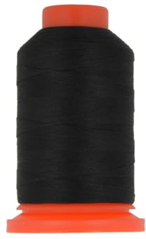 MDC Lot de 3 bobines Fil Mousse Polyester 1000m fabriqué en France pour surjeteuse Noir