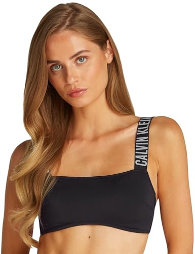 Calvin Klein Haut de Bikini Bandeau Femme Rembourrage Amovible, Noir (Pvh Black), M