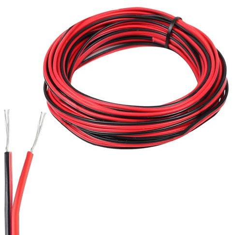 Câble électrique 10 mètres 22AWG 2 conducteurs noir rouge câble 22 calibre 22 câble d'extension flexible à 2 broches pour bande lumineuse LED de voiture RVB RGBW cuivre étamé