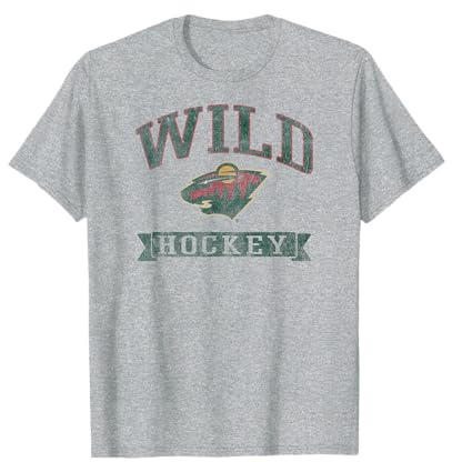Minnesota Wild Vintage Hockey Gray Officially Licensed T-Shirt
