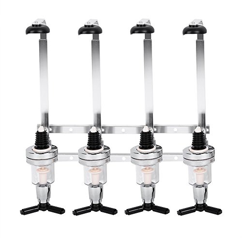 GRCFUMO 4 flaska 30 ml väggmonterad alkoholdispenser, väggmonterad spritdispenser, dryckestativ roterande dispenser för bar och kök