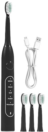 Vesidoloy Cepillo Eléctrico Para Adultos | Cepillo Eléctrico Recargable | Herramienta De Limpieza Bucal Portátil Para Uso En El Hogar, Durante El Día, En Viajes, Campamentos Y Bajo La Ducha