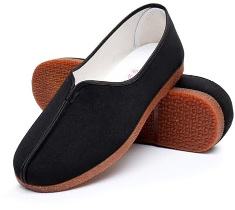 KANLVU Zapatillas Kung Fu para Hombres Y Mujeres Flexibles Artes Marciales Tai Chi Zapatos con Suela De Goma Antideslizante, Zapatos De Tela para Practicar, Actuar Y Hacer Ejercicio(40 EU)