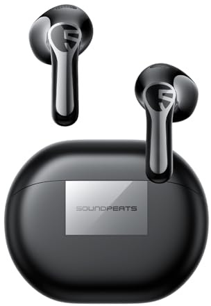 SoundPEATS Air6 HS Auriculares Inalámbricos BT 6.0, Cascos Semiabiertos con Controlador Biomagnético Triple de 13mm, Audio Lossless LDAC y Hi-Res, Cancelación de Ruido 4 Mic, 45H, IPX5, Carga Rápida