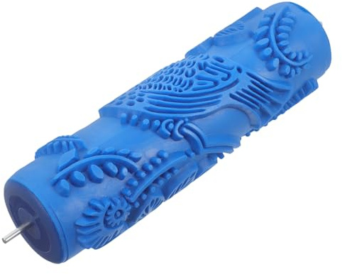 Zerodeko Rullo Strutturato da 7 Pollici per Pittura Decorativa Murale, Rullo per Texture Fai da Te in Gomma, Strumento per Applicazione Efficiente e Uniforme su Vari Materiali per Pareti,