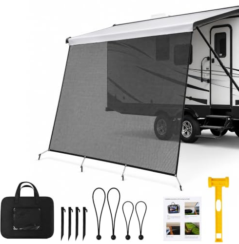 ZLLZPZD Panel Lateral Toldo Camping 246x335cm – Pantalla Privacidad UV