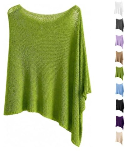 Virkad Poncho För Kvinnor Elegant Stickad Lättvikts Asymmetrisk Strandskydd | Fleece Sommarstrandskydd För Kvinnor Ponchostickad Lättviktsvirkad Sjal Med Öppet Lager