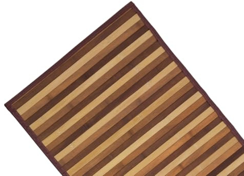 BIANCHERIAWEB Tappeto Bamboo Degradè In Varie Colorazioni 50x230 cm Marrone