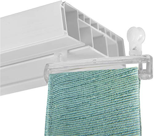 24 Stück Transparente Schlaufengleiter für 5cm breite Schlaufen - zum aufhängen von Schlaufenschals, Gardine mit Schlaufen