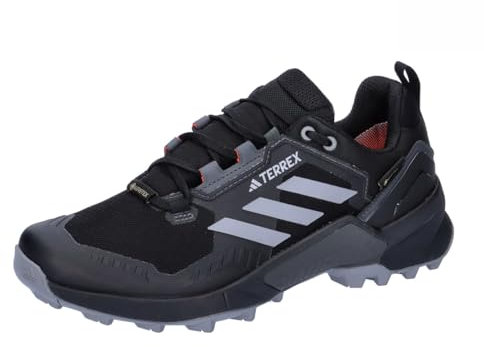 adidas Herren Terrex Swift R3 GTX Sneaker, Core Black Grey Three Solar Red, 46 2/3 EU