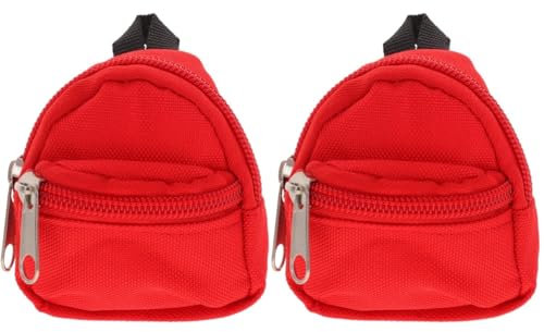 Hohopeti 2stücke Mini Puppen Rucksack Polyester Dekorativer Kleiner Schulranzen Für Puppen Accessoire Für Puppenkostüme Und Fotografie-Requisiten