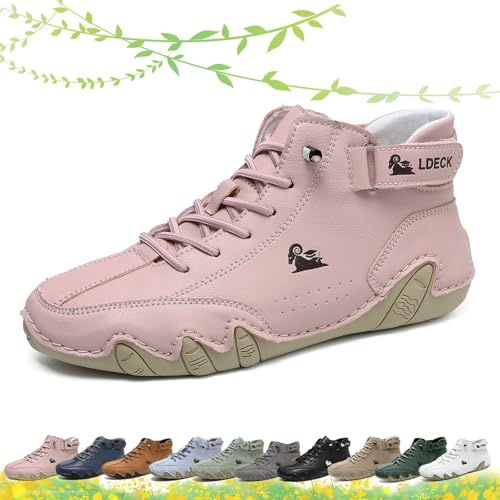 LOVEWLVNCL Vogldeck - Chaussures for Femmes orthopédiques Beck imperméables Respirantes, Chaussures Pieds Nus antidérapantes Ultra-Confortables, Chaussures randonnée légères Respirantes(Pink,38 EU)