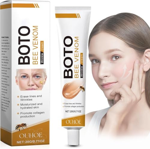 2025 NEW Bienengift-Faltenentfernungscreme, Anti-Falten-Feuchtigkeitscreme für Gesicht und Hals, Bee Venom Anti-Falten-Creme für alle Hauttypen (1)
