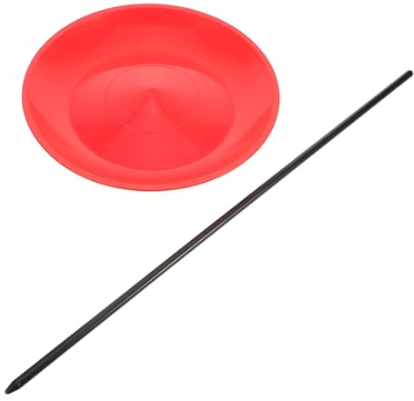 Milisten 1 Set Juggling Plate with Sticks Durable Circus Performance Props for Skill Improvement and Entertainment Portable Clown for Beginners and Experts Eye Catching Design