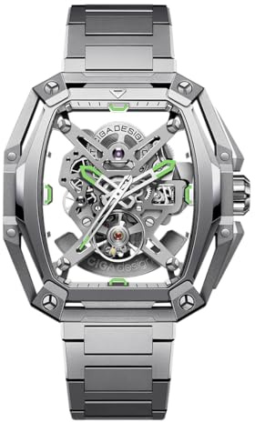 CIGA Design Skeleton Hunter Automatic Mechanical Watch Stainless Steel