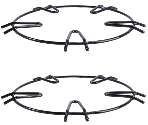 Ipetboom Soporte Antideslizante para Estufa de Gas 2 Piezas Rejilla para Ollas Esmaltadas Compatible Cacerola de Leche y Sartenes Wok Accesorio de Cocina Resistente y Estable