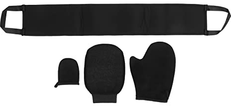 ZLXCAOB 4 Uds Kit aplicador de Guante autobronceador Flocado de Doble Cara aplicador de loción para Espalda de Guante Exfoliante