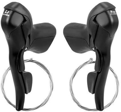 Cykelväxelspak - 2 x 7 8 9 10 11-växlad bromsspakar mountainbike - 2 x 7 8 9 cm professionella rostfritt stål material, med bästa J
