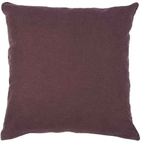 IB Laursen - Kissenhülle, Zierkissen, Kissen - 50 x 50 cm - Farbe: Aubergine Lila - 100% Leinen - ohne Füllung