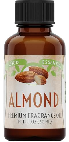 Good Essential 30 ml Oils – Premium Almond Fragrance Oil – Perfect for Diffuser, Perfume, Soap Making, Candles – 1 fl oz, 30ml