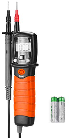 BTMETER BT-38B - Multímetro digital con voltímetro (600 V, CA CC, 600 V, con rango automático, mide voltaje, corriente, resistencia)