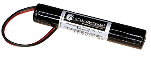 Ersatz - Akku Notbeleuchtung - Fluchtweg - Notausgang - Notlicht - Notstrom 3,6V 1600mAh 126mm Ø22mm Hochtemperaturfähig Silikon Kupferlitze