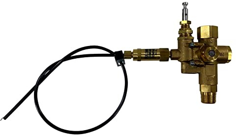 1/2 NPT Top Inlet Unloader Pilot Check Valve All in One, plus Throttle Control Cable for 6.5HP Gas air Compressors and Below (095-125 PSI, 24 Throttle Control Cable & Unloader Valve)