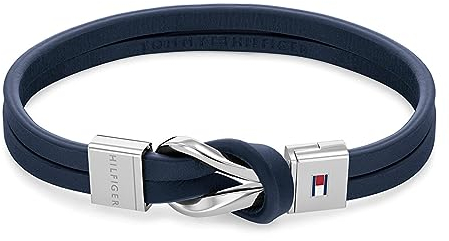 Tommy Hilfiger Jewelry Lederarmband für Herren Marineblaue Farbe - 2790443