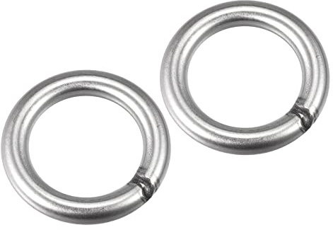 METALLIXITY 304 Inoxidable Acero O Anillos (60mm OD 10mm Grosor) 2uds, Soldado Redondo Anillo - para Colgantes Objetos
