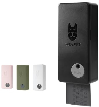 SVD.PET Hundekotbeutelspender, Wandhalterung, Kotbeutelspender, hält 4 Rollen Kotbeutel, für Innen- und Außenbereich, Wandmontage oder auf den Tisch legen (schwarz, nur Spender)